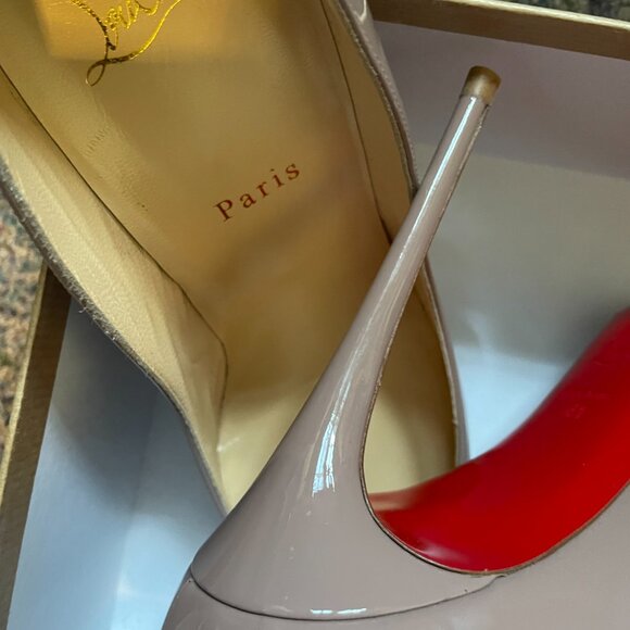 New Paris Christian Louboutin Taupe Shoes - Picture 9 of 13